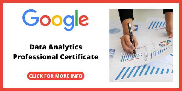 Data Analytics Certification Courses Online - Google Data Analytics Professional Certificate